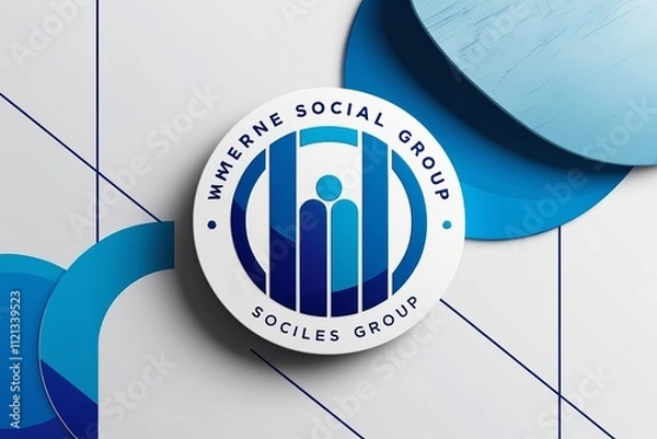 Obraz A modern and vibrant logo design featuring