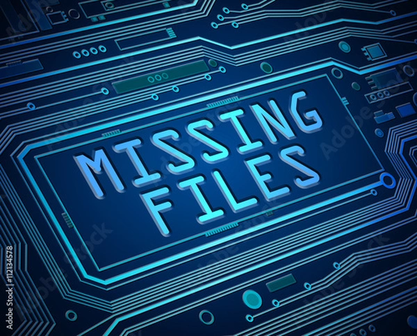 Obraz Missing files concept.