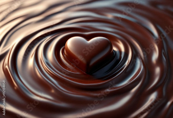 Obraz Chocolate heart is formed