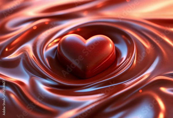 Obraz Chocolate heart is formed