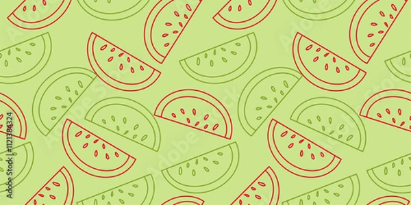 Fototapeta Watermelon seamless pattern