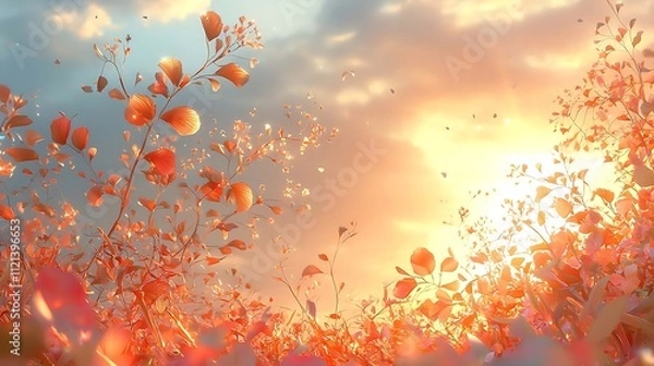 Obraz sunset in the forest