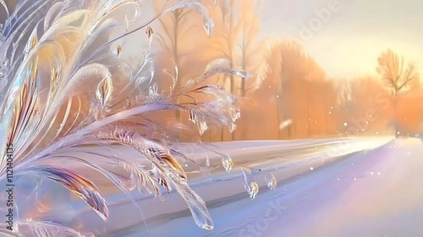 Obraz landscape with snow