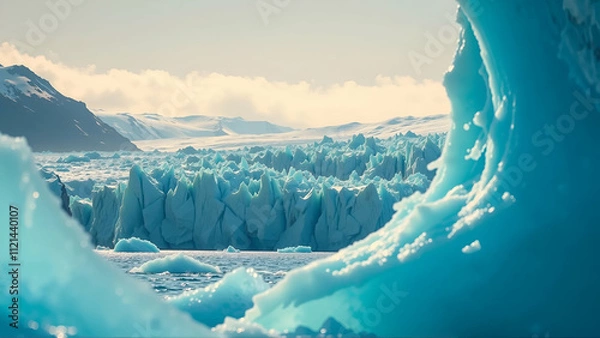 Obraz Stunning View Of A Glacier Calving Into The Ocean