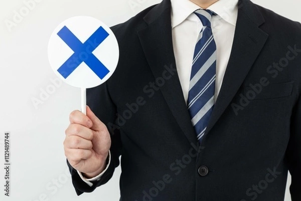 Obraz スーツ姿のビジネスマンポーズ ダメ1