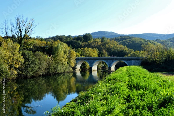 Fototapeta bridge over the river