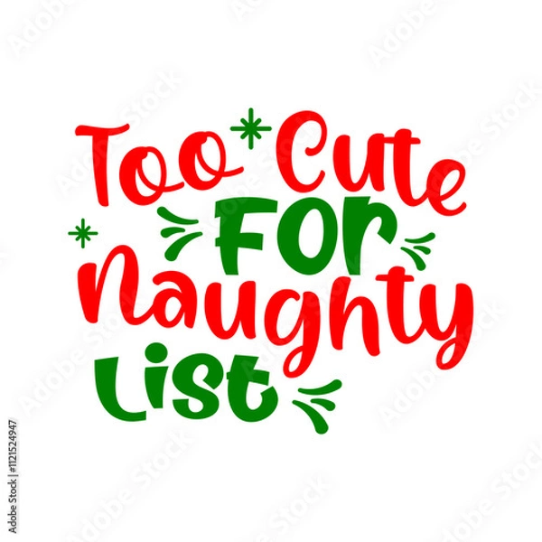 Obraz too cute for naughty list