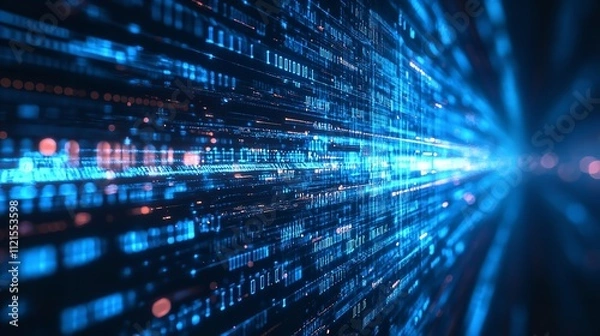 Fototapeta Future technology line background and light effect