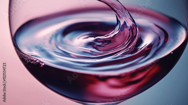 Obraz red wine pouring into glass