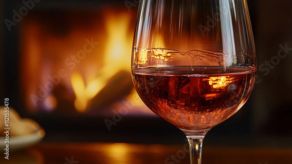 Obraz glass of red wine on the table