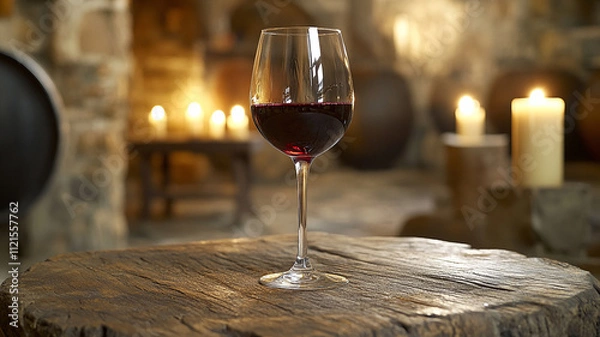 Obraz two glasses of red wine on the table