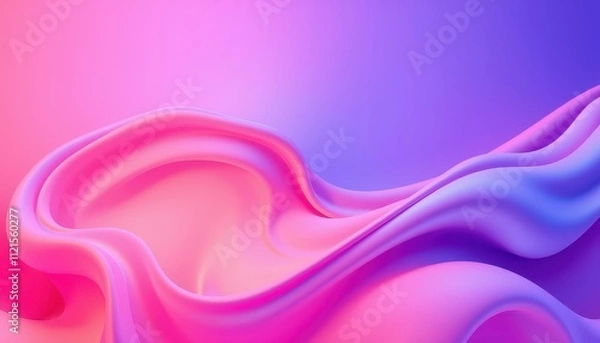 Fototapeta Abstract Pink and Purple Fluid Wave Design