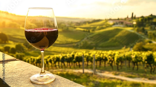 Obraz glass of red wine