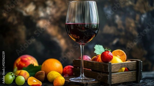 Obraz still life with wine