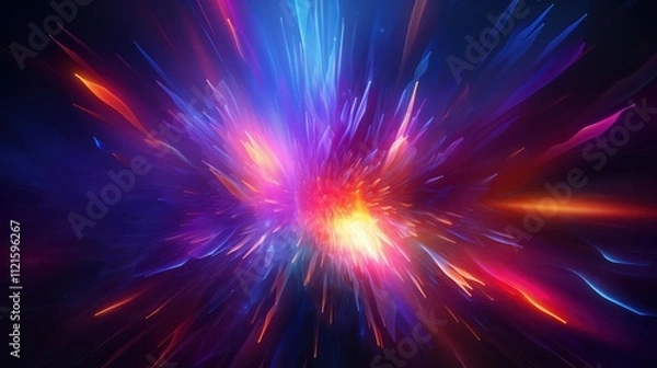 Fototapeta Abstract Colorful Light Burst Explosion Design