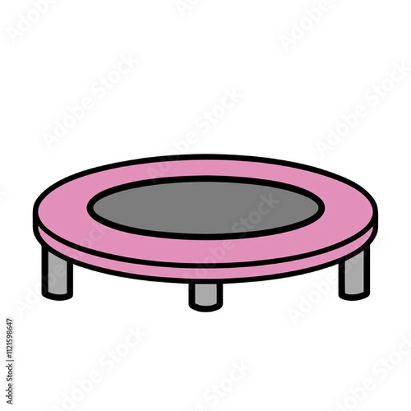 Obraz Mini Trampoline Isolated On White