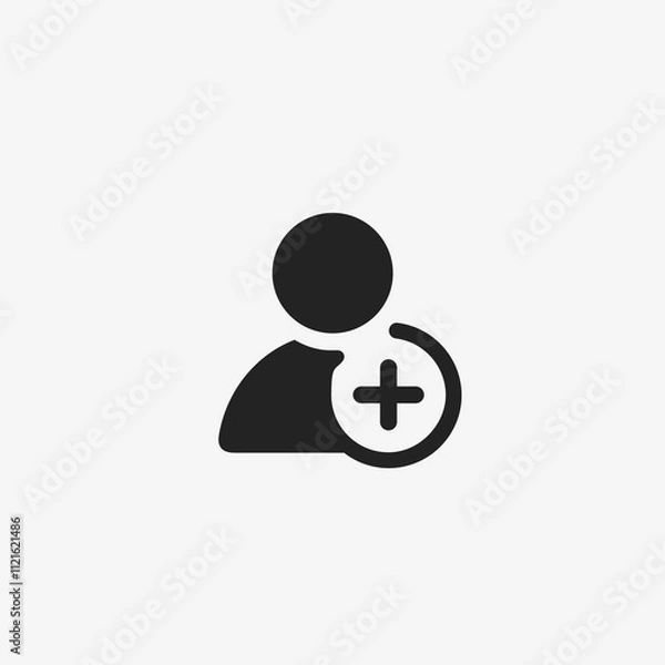Fototapeta Add User Icon
