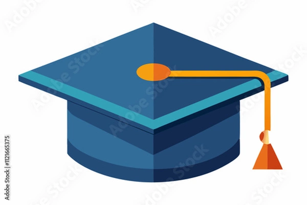 Fototapeta Graduation cap icon flat design vector style