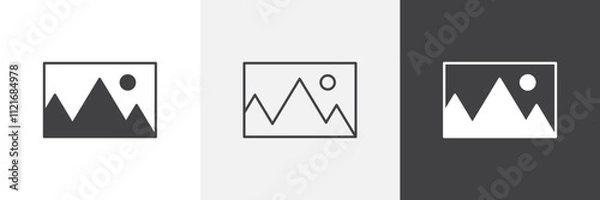 Fototapeta Image icon vector set for ui designs