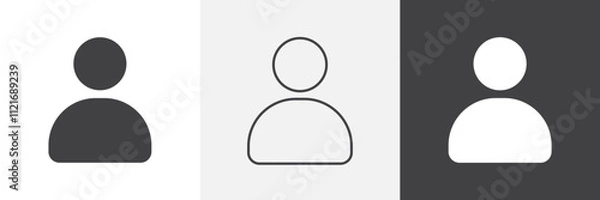 Fototapeta User icon vector set for ui designs