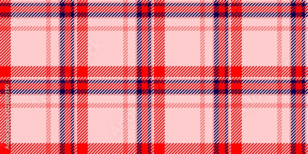 Fototapeta Periodic textile texture tartan, duvet cover plaid seamless pattern. Identity vector check background fabric in red and light colors.