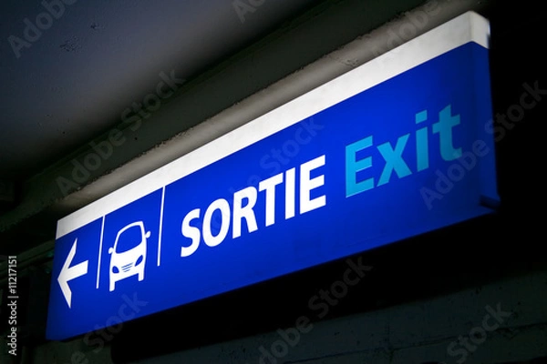 Obraz Sortie / Exit sign