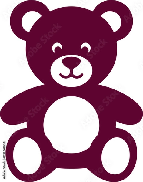 Fototapeta Teddy bear toy icon vector isolated on white background for your web and mobile app design, Teddy bear toy logo concept