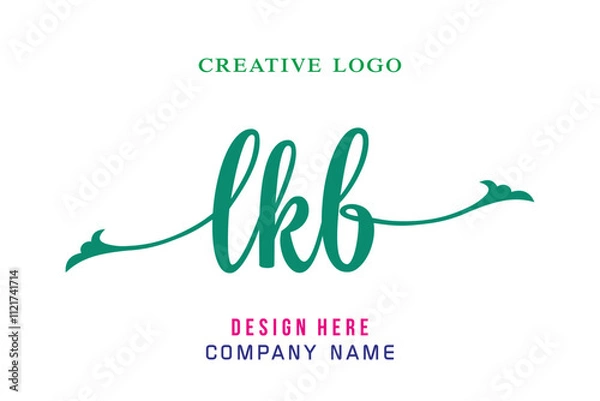 Fototapeta LKB lettering logo is simple, easy to understand and authoritative