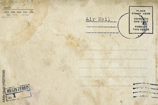 Obraz Blank of the old postcard with space for text