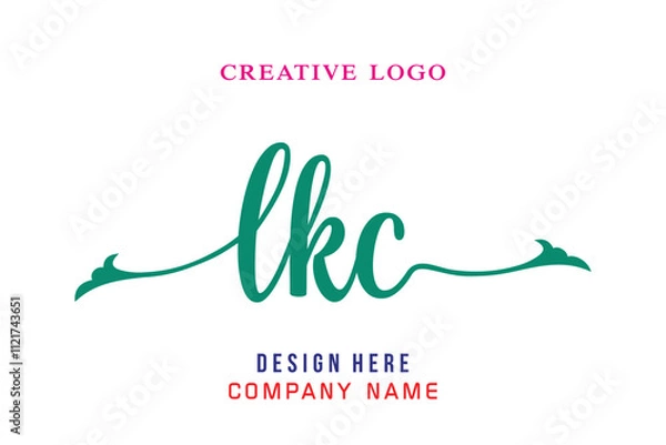 Fototapeta LKC lettering logo is simple, easy to understand and authoritative