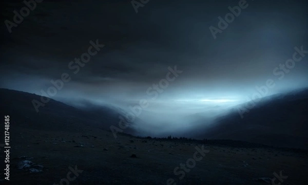 Obraz fog in the landscape 