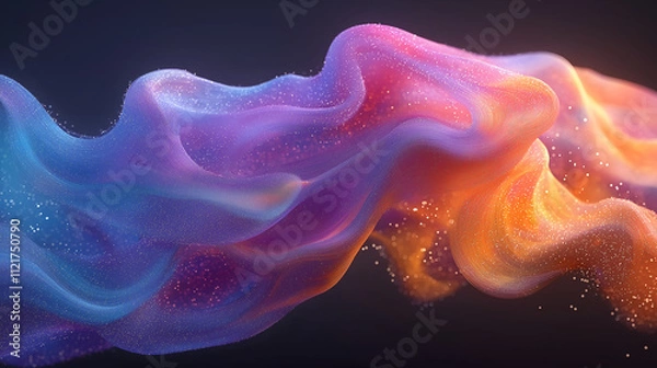 Fototapeta Abstract vibrant wave for background