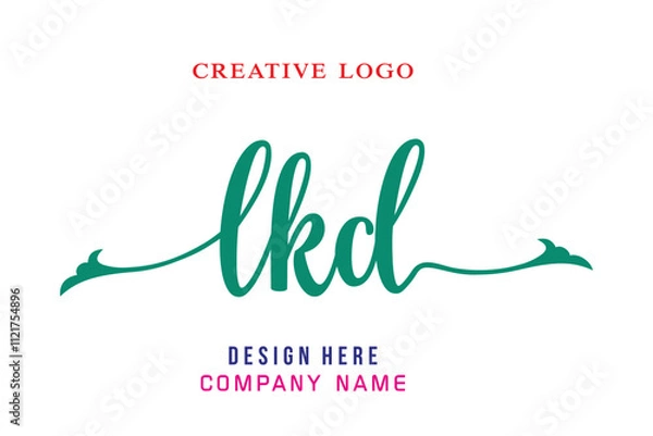 Fototapeta LKD lettering logo is simple, easy to understand and authoritative
