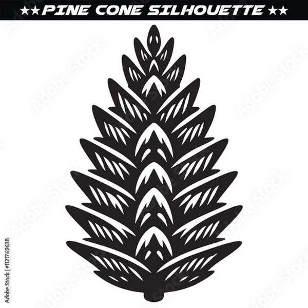 Fototapeta Pinecone silhouette vector illustration design