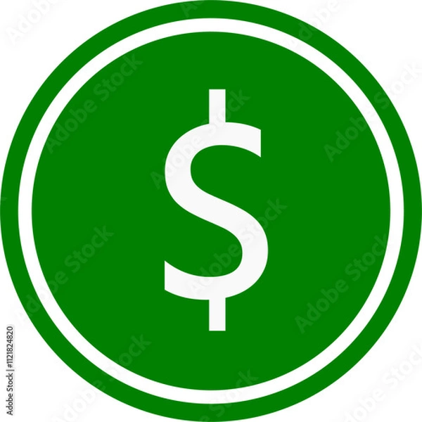 Fototapeta dollar money icon with a different color
