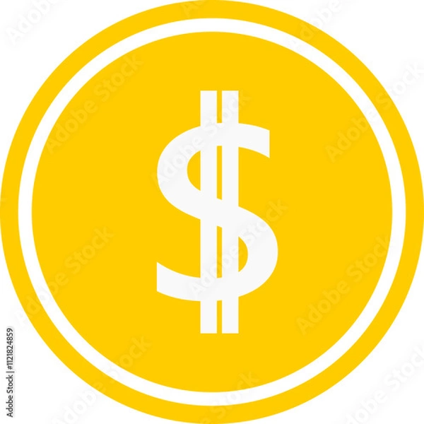 Fototapeta dollar money icon with a different color