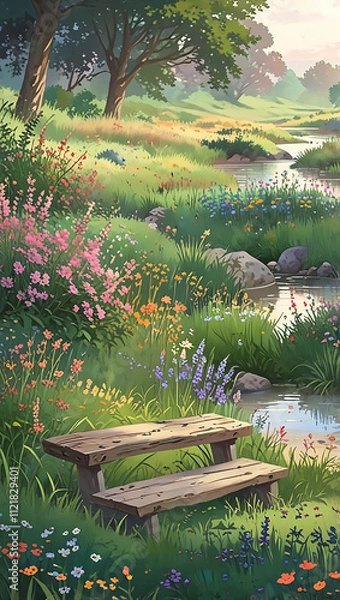 Obraz landscape with a lake