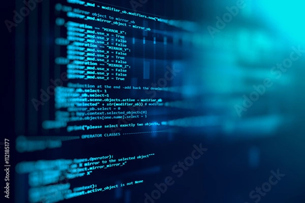 Fototapeta Kod programowy Streszczenie Technologia Tło oprogramowania Deve