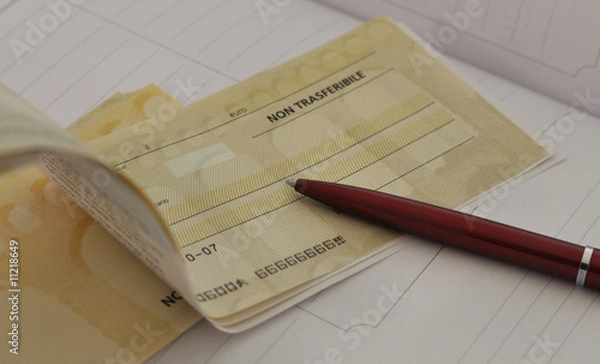 Fototapeta libretto di assegni