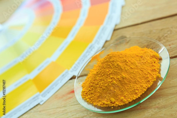 Fototapeta colorful of powder coating and color chart.