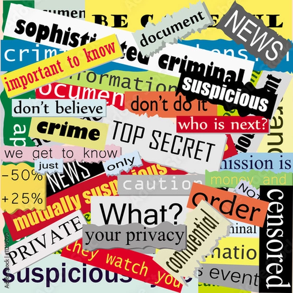 Obraz Cutouts from newspapers