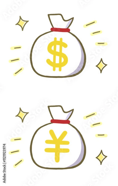 Fototapeta お金　ドルと円