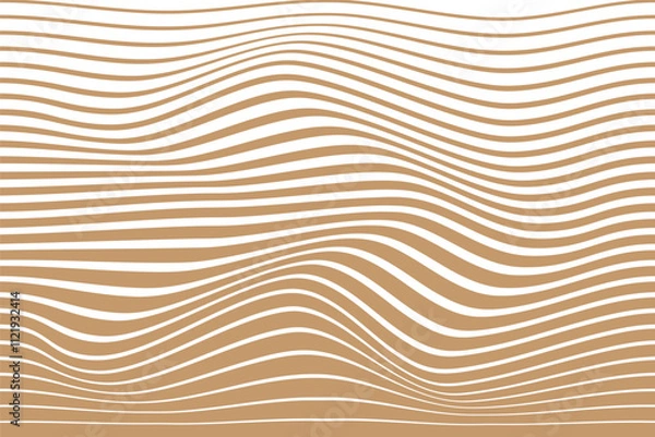 Fototapeta simple abstract brown color creative blend wavy line pattern a brown background with a brown line