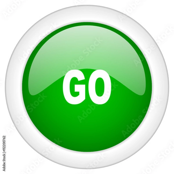 Obraz Green glossy vector icon