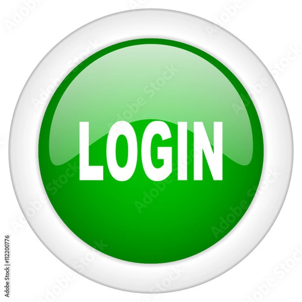 Obraz Green glossy vector icon