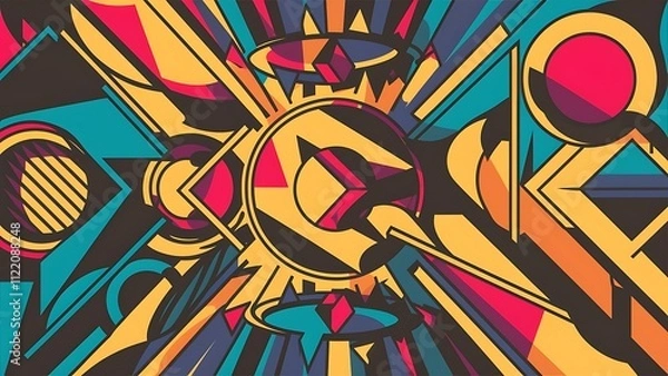 Fototapeta Vector set of abstract geometric shapes
