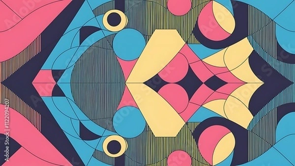 Fototapeta Vector set of abstract geometric shapes