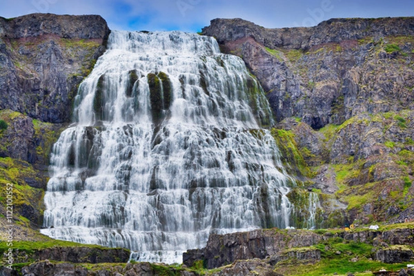 Fototapeta Dynjandi, also known as Fjallfoss - waterfall in Arnarfjörður in the Westfjords region of Iceland