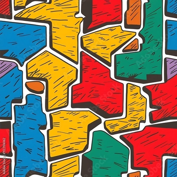 Fototapeta Vector set of abstract geometric shapes