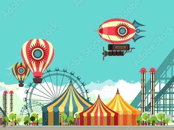Obraz Carnival Amusement Park